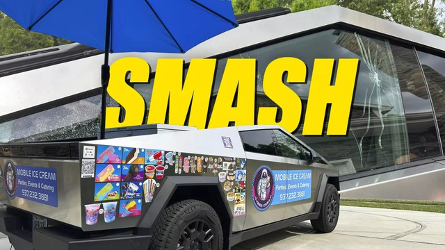 Dùng Tesla Cybertruck làm xe bán kem, chủ xe bất ngờ nhận cái kết 'đắng'- Ảnh 1. Dùng Tesla Cybertruck làm xe bán kem, chủ xe bất ngờ nhận cái kết 'đắng'- Ảnh 1.