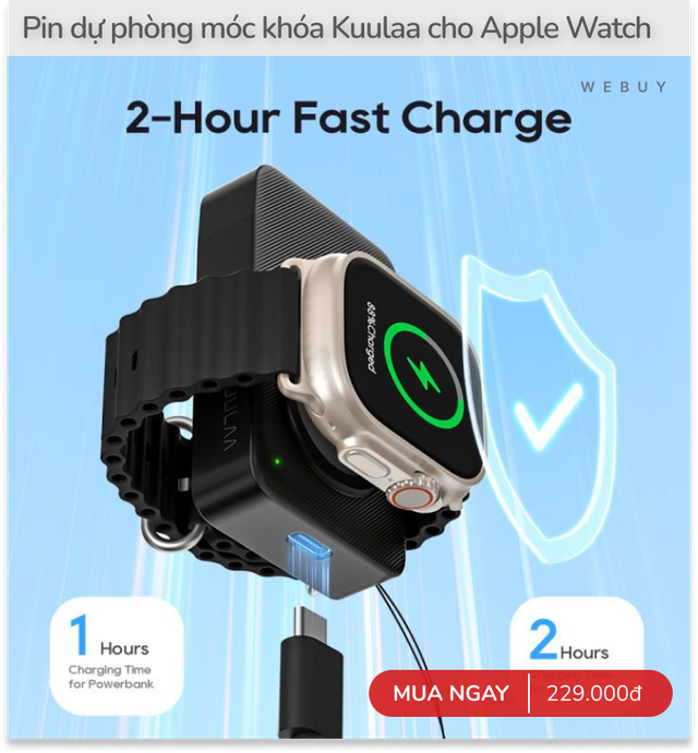 Sạc dự phòng đeo tay tăng gấp 3 lần pin cho Apple Watch: Trông như đồng hồ siêu nhân, giá trên Taobao khoảng 350.000đ- Ảnh 10. Sạc dự phòng đeo tay tăng gấp 3 lần pin cho Apple Watch: Trông như đồng hồ siêu nhân, giá trên Taobao khoảng 350.000đ- Ảnh 10.