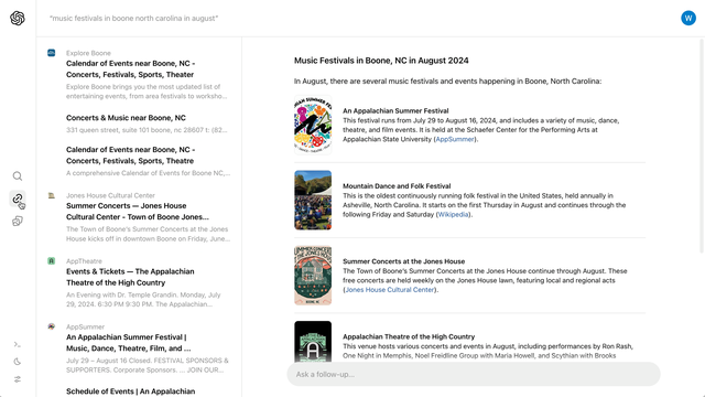 Cú đấm trực tiếp của OpenAI vào Google ra mắt: công cụ tìm kiếm AI SearchGPT, truy cập được link gốc, tránh "ảo giác AI"- Ảnh 3. Cú đấm trực tiếp của OpenAI vào Google ra mắt: công cụ tìm kiếm AI SearchGPT, truy cập được link gốc, tránh "ảo giác AI"- Ảnh 3.