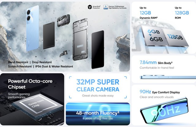 Sau OPPO, tới lượt realme ra mắt điện thoại giá 2 triệu siêu bền bỉ: Có kính cường lực và khung nhôm nguyên khối- Ảnh 2. Sau OPPO, tới lượt realme ra mắt điện thoại giá 2 triệu siêu bền bỉ: Có kính cường lực và khung nhôm nguyên khối- Ảnh 2.