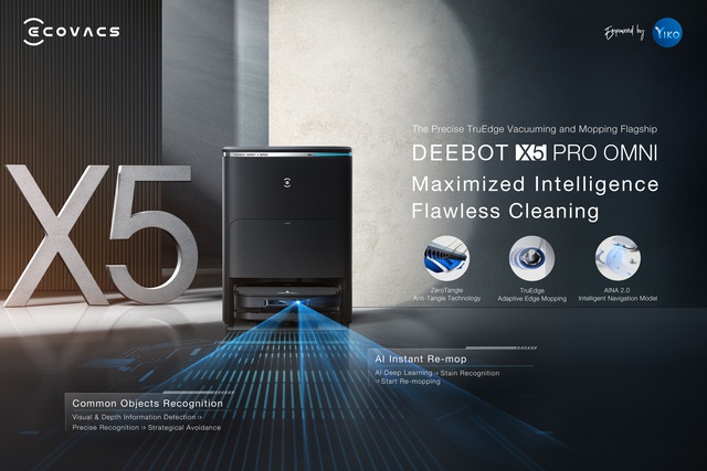 Ecovacs ra mắt Deebot T30s Combo và X5 Pro Omni: Kết hợp 3 món trong 1, lau hút toàn diện, đá chân là tự động đi dọn nhà- Ảnh 7.