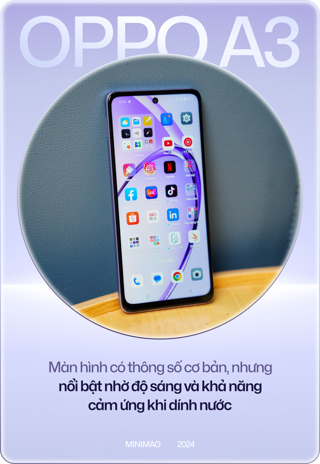 Đánh giá OPPO A3 - smartphone siêu bền, giá siêu "hời" nhưng vẫn có sạc nhanh 45W, thiết kế đẹp- Ảnh 8. Đánh giá OPPO A3 - smartphone siêu bền, giá siêu "hời" nhưng vẫn có sạc nhanh 45W, thiết kế đẹp- Ảnh 8.