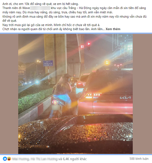 Ngày nào cũng xin 10 nghìn đổ xăng ở ngã tư Hà Nội, người đàn ông bị vạch trần thân phận- Ảnh 1. Ngày nào cũng xin 10 nghìn đổ xăng ở ngã tư Hà Nội, người đàn ông bị vạch trần thân phận- Ảnh 1.