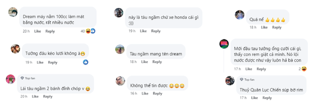 Dân mạng Việt choáng trước cảnh Honda Dream vượt sông nước như tàu ngầm: Ngập quá đầu xe vẫn bon bon chạy- Ảnh 3.