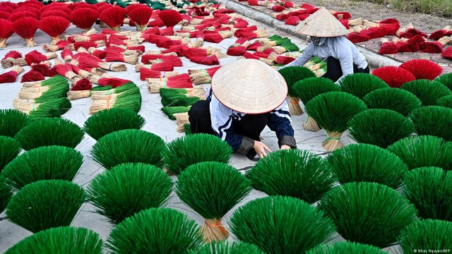 Làng hương Việt Nam nức tiếng trên đài truyền hình Đức: Sắc đỏ thêm thắm tình những ngày giáp Tết- Ảnh 3. Làng hương Việt Nam nức tiếng trên đài truyền hình Đức: Sắc đỏ thêm thắm tình những ngày giáp Tết- Ảnh 3.