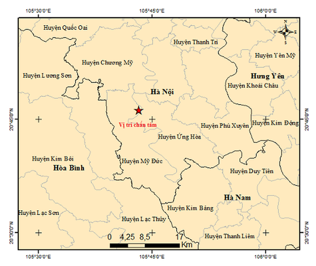 Động đất ở Hà Nội gây rung lắc nhiều nơi, người dân hốt hoảng chạy ra ngoài- Ảnh 1. Động đất ở Hà Nội gây rung lắc nhiều nơi, người dân hốt hoảng chạy ra ngoài- Ảnh 1.