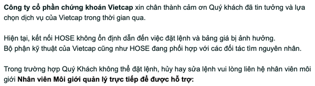 Kết nối của Sở Giao dịch Chứng khoán TP HCM không ổn định, đang tìm nguyên nhân- Ảnh 2.