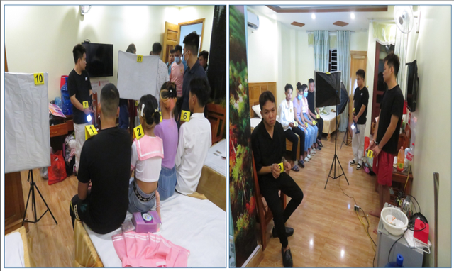 Công an ập vào bắt quả tang, tạm giữ khẩn cấp 10 người tổ chức livestream khiêu dâm- Ảnh 1. Công an ập vào bắt quả tang, tạm giữ khẩn cấp 10 người tổ chức livestream khiêu dâm- Ảnh 1.