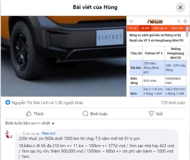 VinFast VF 3 'dáng đẹp giá ngọt' nhưng người dùng vẫn tranh luận rôm rả: Vì con số 80 triệu?- Ảnh 2.