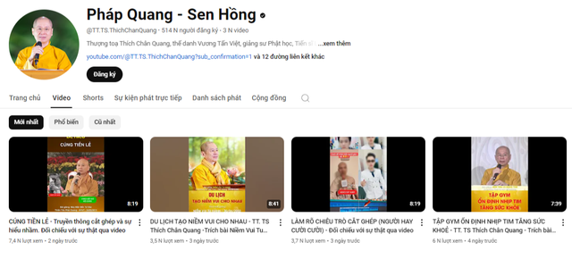 Bị cấm thuyết giảng 2 năm, Thượng tọa Thích Chân Quang gỡ video, sẽ đóng kênh Youtube- Ảnh 1. Bị cấm thuyết giảng 2 năm, Thượng tọa Thích Chân Quang gỡ video, sẽ đóng kênh Youtube- Ảnh 1.