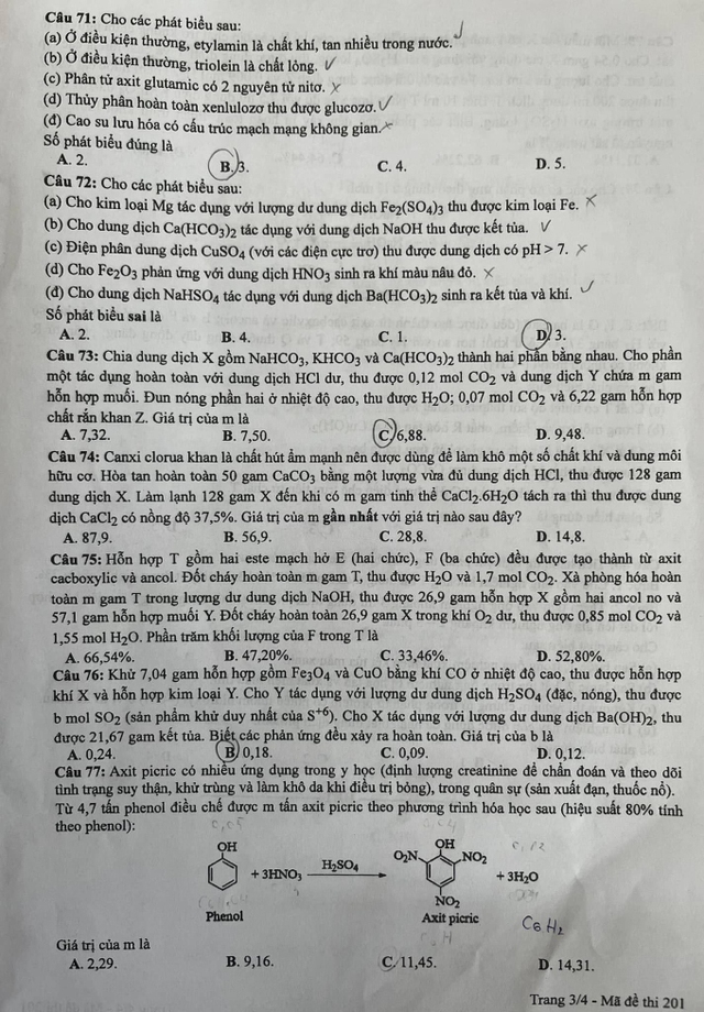 Gợi ý đáp án toàn bộ 24 mã đề môn Hóa học thi tốt nghiệp THPT 2024- Ảnh 8.