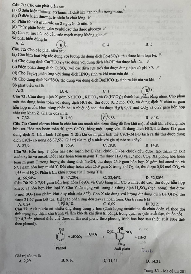 Gợi ý đáp án toàn bộ 24 mã đề môn Hóa học thi tốt nghiệp THPT 2024- Ảnh 8. Gợi ý đáp án toàn bộ 24 mã đề môn Hóa học thi tốt nghiệp THPT 2024- Ảnh 8.