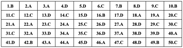Gợi ý đáp án toàn bộ 24 mã đề môn Tiếng Anh thi tốt nghiệp THPT 2024- Ảnh 14.