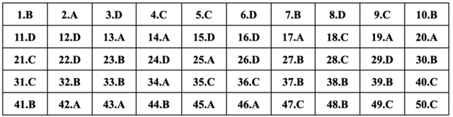 Gợi ý đáp án toàn bộ 24 mã đề môn Tiếng Anh thi tốt nghiệp THPT 2024- Ảnh 23.