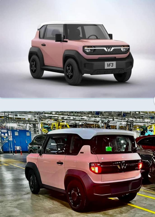 Xuất hiện chiếc VinFast VF 3 màu hồng phấn: Cộng đồng mạng bàn luận về 1 chi tiết- Ảnh 3. Xuất hiện chiếc VinFast VF 3 màu hồng phấn: Cộng đồng mạng bàn luận về 1 chi tiết- Ảnh 3.