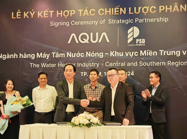 AQUA Việt Nam công bố hợp tác chiến lược phân phối ngành hàng Máy Tắm Nước Nóng cùng đơn vị thành viên của Tổng công ty PETROSETCO - Ảnh 1.