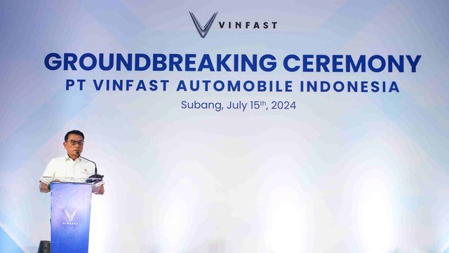VinFast động thổ nhà máy lắp ráp xe điện quy mô 200 triệu USD tại Indonesia- Ảnh 1. VinFast động thổ nhà máy lắp ráp xe điện quy mô 200 triệu USD tại Indonesia- Ảnh 1.