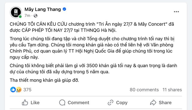 BTC show Mây Lang Thang tại Hà Nội đăng đàn “cầu cứu" nhưng nhận phản ứng dữ dội từ khán giả- Ảnh 3.