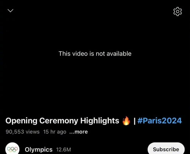 Khủng hoảng Olympic Paris: Video Lễ khai mạc trên kênh YouTube đã bị xoá, nhà tài trợ bắt đầu xin rút!- Ảnh 1. Khủng hoảng Olympic Paris: Video Lễ khai mạc trên kênh YouTube đã bị xoá, nhà tài trợ bắt đầu xin rút!- Ảnh 1.