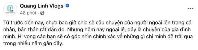 Quang Linh Vlogs gọi Hằng Du Mục hai tiếng "gia đình" giữa sóng gió - Ảnh 1. Quang Linh Vlogs gọi Hằng Du Mục hai tiếng "gia đình" giữa sóng gió - Ảnh 1.