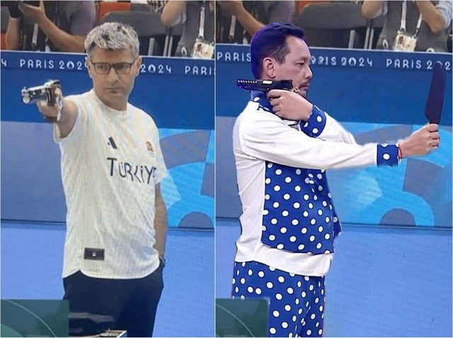 Thực hư bức ảnh xạ thủ Olympic ngắm bắn qua gương gây sốt mạng xã hội- Ảnh 1. Thực hư bức ảnh xạ thủ Olympic ngắm bắn qua gương gây sốt mạng xã hội- Ảnh 1.