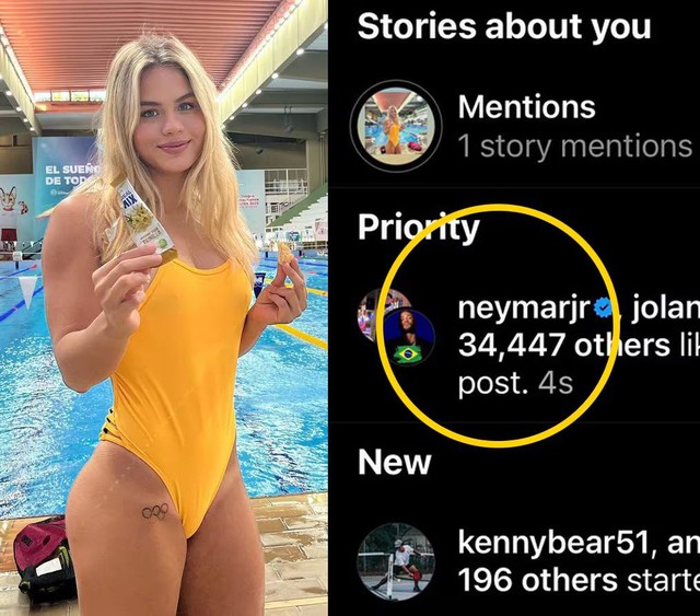 Ở đâu có gái xinh ở đó có Neymar: Siêu sao Brazil nhắn tin tán tỉnh nhưng nữ kình ngư sexy nhất Olympic phớt lờ- Ảnh 2. Ở đâu có gái xinh ở đó có Neymar: Siêu sao Brazil nhắn tin tán tỉnh nhưng nữ kình ngư sexy nhất Olympic phớt lờ- Ảnh 2.