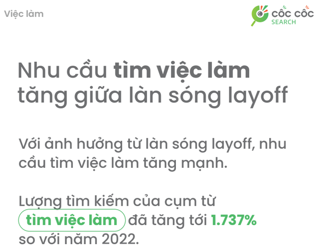 Giữa làn sóng &quot;layoff&quot;, lượng tìm kiếm từ khóa &quot;tìm việc làm&quot; tăng hơn 17 lần - Ảnh 3.