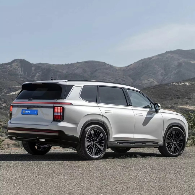 Hyundai Palisade 2026 có thể trông như thế này: Giống Santa Fe thế hệ mới 'phóng to', có tùy chọn động cơ hybrid, làm khó Ford Explorer một khi ra mắt- Ảnh 6.