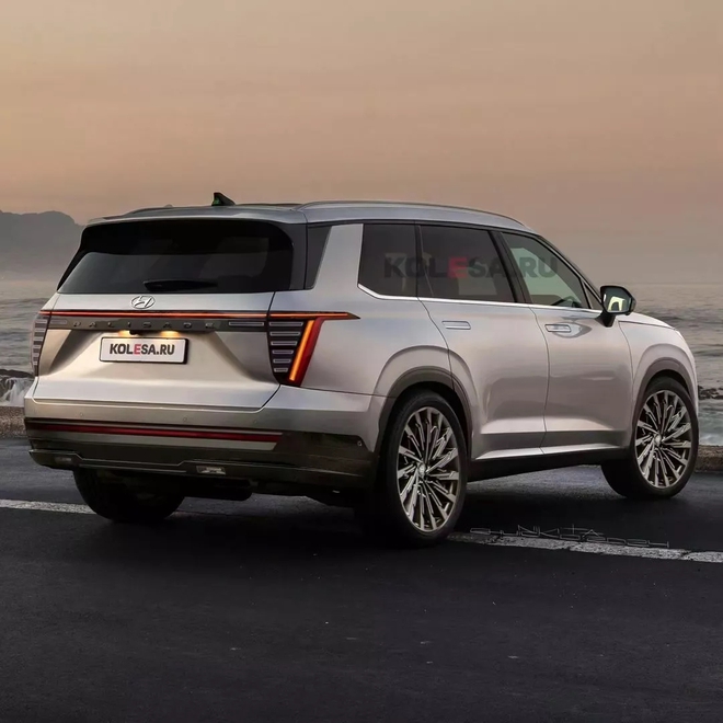 Hyundai Palisade 2026 có thể trông như thế này: Giống Santa Fe thế hệ mới 'phóng to', có tùy chọn động cơ hybrid, làm khó Ford Explorer một khi ra mắt- Ảnh 8.