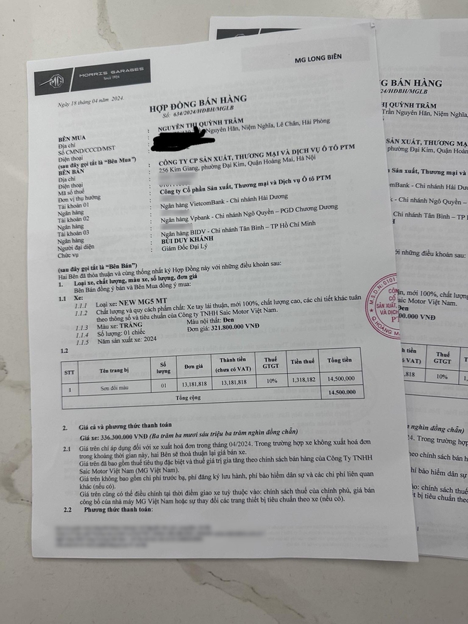 Tốn gần 30 triệu cho đại lý đổi màu xe, chủ nhân 2 chiếc MG5 bức xúc: 'Làm ăn cẩu thả, sơn 20 ngày đã bong tróc, nhân viên đùn đẩy trách nhiệm'- Ảnh 2. Tốn gần 30 triệu cho đại lý đổi màu xe, chủ nhân 2 chiếc MG5 bức xúc: 'Làm ăn cẩu thả, sơn 20 ngày đã bong tróc, nhân viên đùn đẩy trách nhiệm'- Ảnh 2.