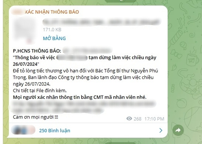 Nhiều công ty cho nhân viên nghỉ làm để đưa tiễn Tổng Bí thư Nguyễn Phú Trọng- Ảnh 2. Nhiều công ty cho nhân viên nghỉ làm để đưa tiễn Tổng Bí thư Nguyễn Phú Trọng- Ảnh 2.