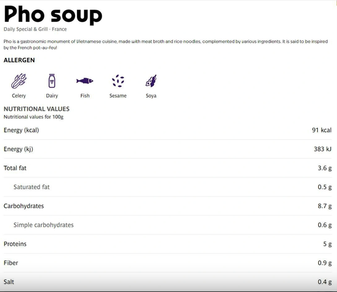 Phở Việt được Olympic Paris 2024 gọi là "tượng đài ẩm thực", miêu tả đầy hấp dẫn trong thực đơn cho VĐV- Ảnh 1. Phở Việt được Olympic Paris 2024 gọi là "tượng đài ẩm thực", miêu tả đầy hấp dẫn trong thực đơn cho VĐV- Ảnh 1.