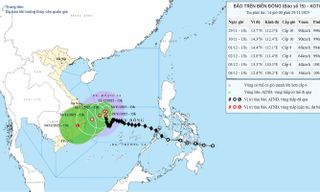 Tin bão Koto mới nhất: Bão di chuyển theo hướng Bắc, tốc độ khoảng 5km/h