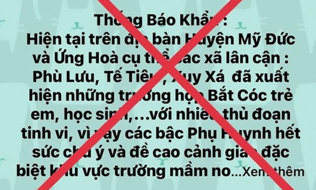 Giám đốc Công an Hà Nội: Xử nghiêm người thông tin thất thiệt ‘bắt cóc trẻ em’