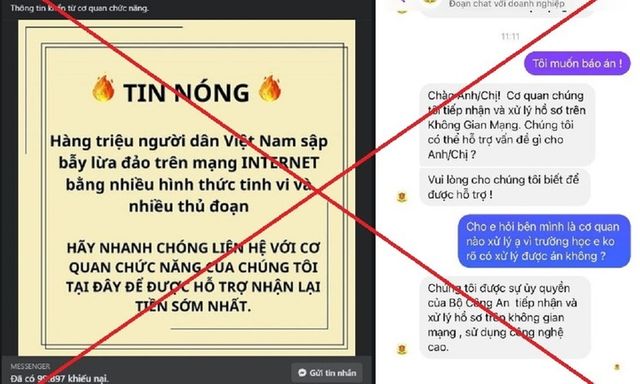 Cảnh báo facebook giả mạo cao đẳng Cảnh sát nhân dân hỗ trợ lấy lại tiền lừa đảo