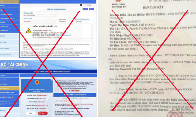 Bộ Tài chính khuyến cáo việc giả mạo văn bản, con dấu và Website để lừa đảo