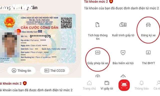 Có được sử dụng VNeID thay cho bằng lái xe, giấy tờ xe