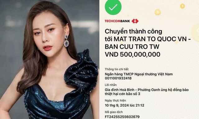 Động thái mới nhất của Phương Oanh khi bị nghi ngờ phông bạt chuyển tiền ủng hộ 500 triệu đồng