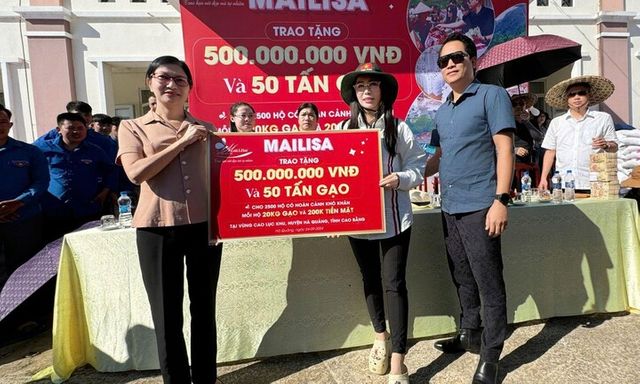 Mailisa Hoàng Kim Khánh: Trao tận tay 50 tấn gạo và 500 triệu đồng đến bà con tại vùng cao Hà Quảng