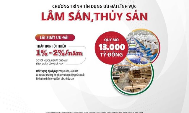 Agribank tăng quy mô tín dụng ưu đãi lĩnh vực lâm, thủy sản lên 13.000 tỷ đồng