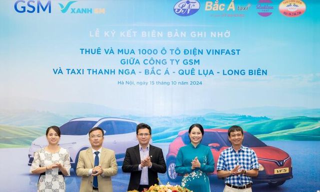 4 hãng taxi lâu đời tại Hà Nội bắt tay Xanh SM chuyển đổi xanh với 1.000 xe điện