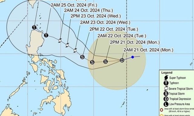 Áp thấp nhiệt đới gần Philippines sắp mạnh thành bão, liệu có vào biển Đông?