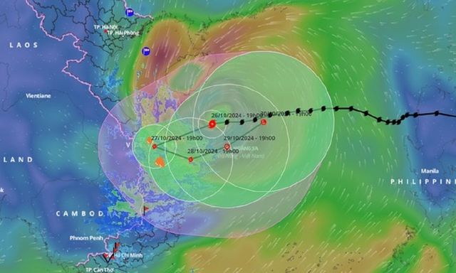 Thời tiết hôm nay ngày 27/10: Bão số 6 tiến thắng vào miền Trung rồi ngược ra biển