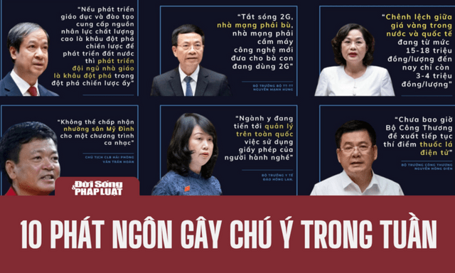 10 phát ngôn ấn tượng tuần qua: