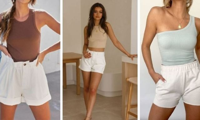 Phối đồ tuyệt đẹp với quần shorts trắng