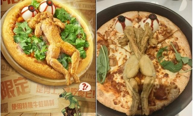 Một hãng pizza ra mắt nhân “ếch nguyên con” gây bão mạng xã hội