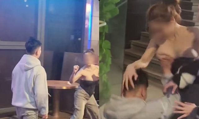 Clip: Nam thanh niên hành hung, lột áo bạn gái giữa phố