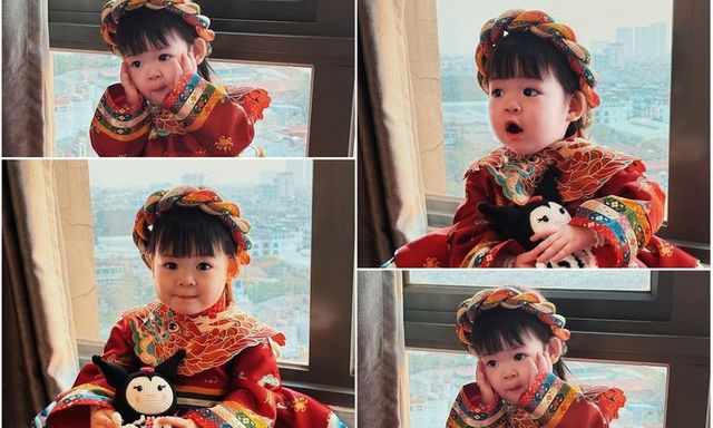 Hoa hậu Đỗ Mỹ Linh khoe con gái xinh như búp bê, 