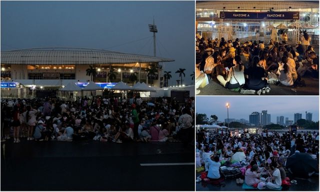 Khán giả đội mưa, ngồi vật vạ xuyên đêm đợi xem concert “Anh trai say hi”