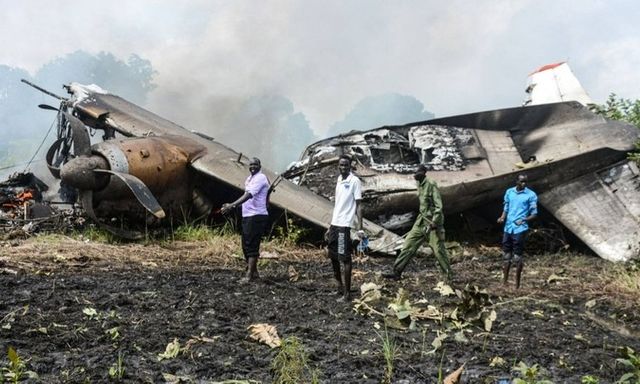 Rơi máy bay chở hàng viện trợ ở Nam Sudan, toàn bộ người trên khoang thiệt mạng